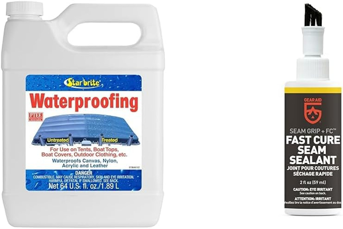 Waterproofing Spray & Gear AID Seam Grip FC Sealant Bundle 66 Oz
