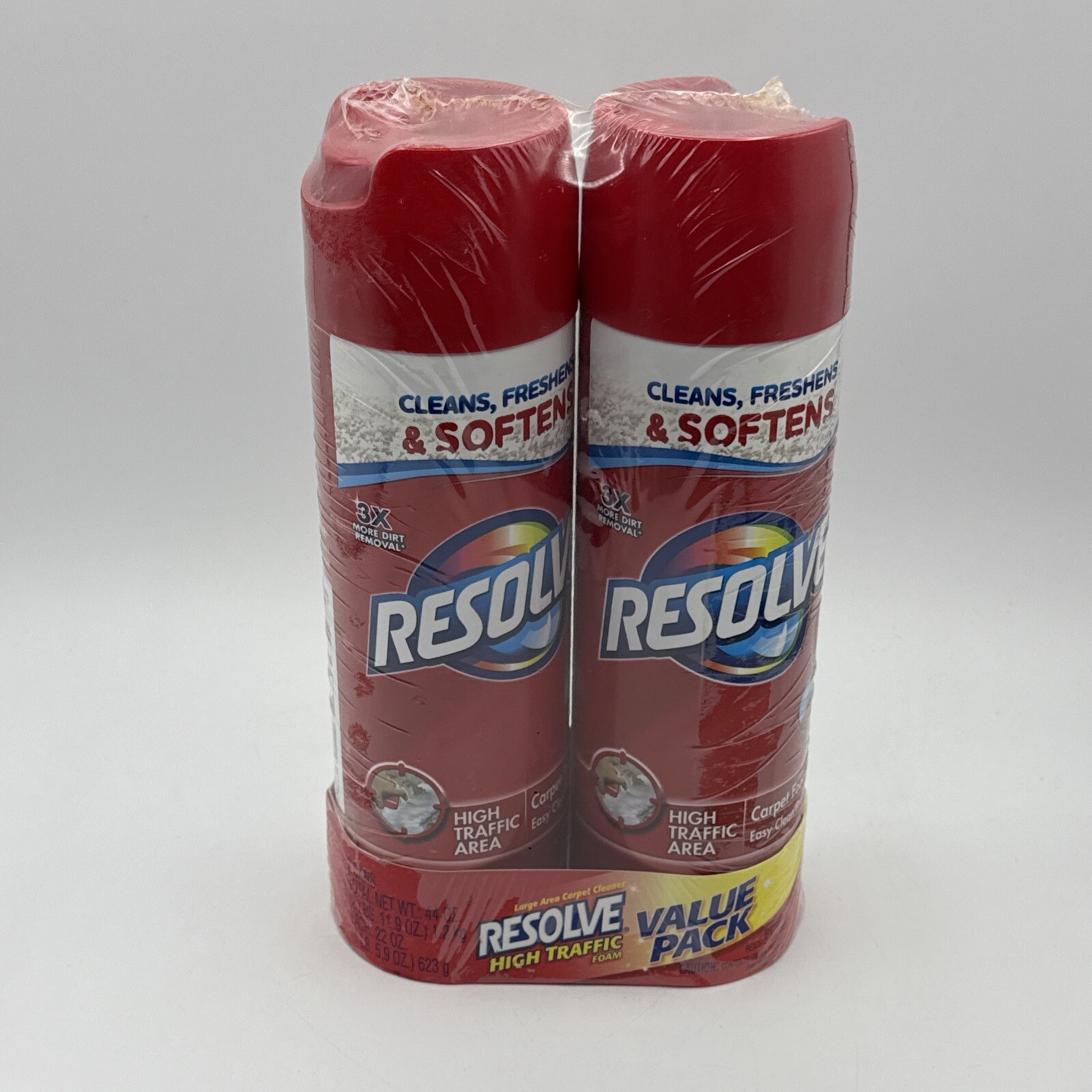 Resolve Dual Pack High Traffic Carpet Foam, 44 oz (2 Cans x 22 oz)