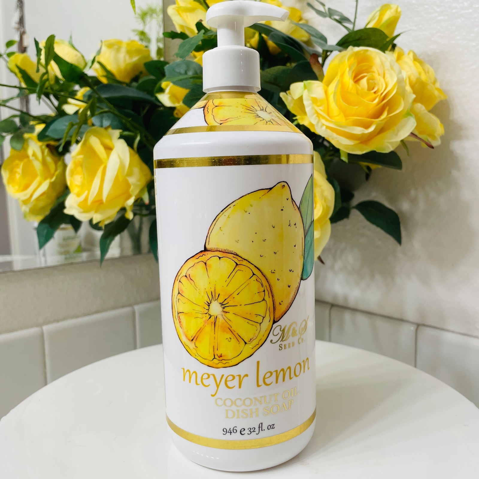 2X Home & Body Co Lemon Verbena Dish Soap Gel Wash Large Size 946ml / 32 fl oz