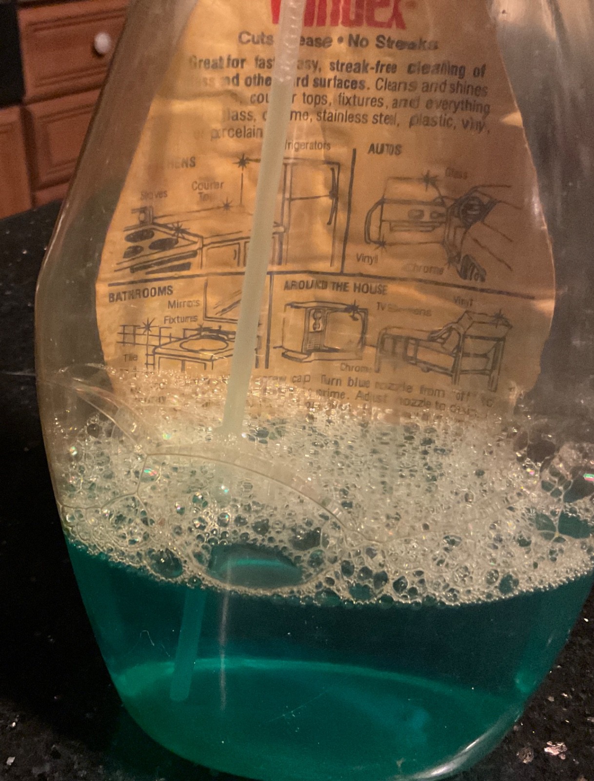 Vintage 1979 Windex 22 Fl Oz with Ammonia-D Bottle Prop Old Original