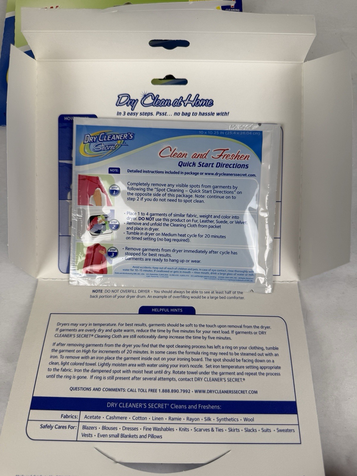 5 pk Woolmark Dry Cleaners Secret – In Home Dry Cleaning – Vintage – New –