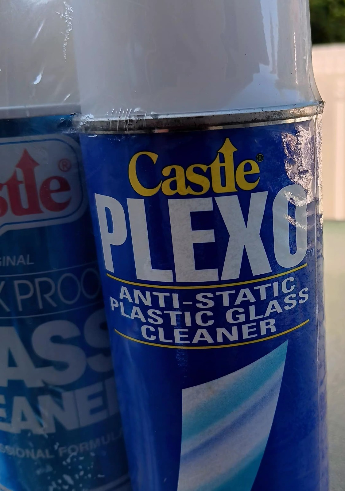 Castle Streak Proof Glass & Plexo Clear 18.5 Oz TWIN PACK NOS
