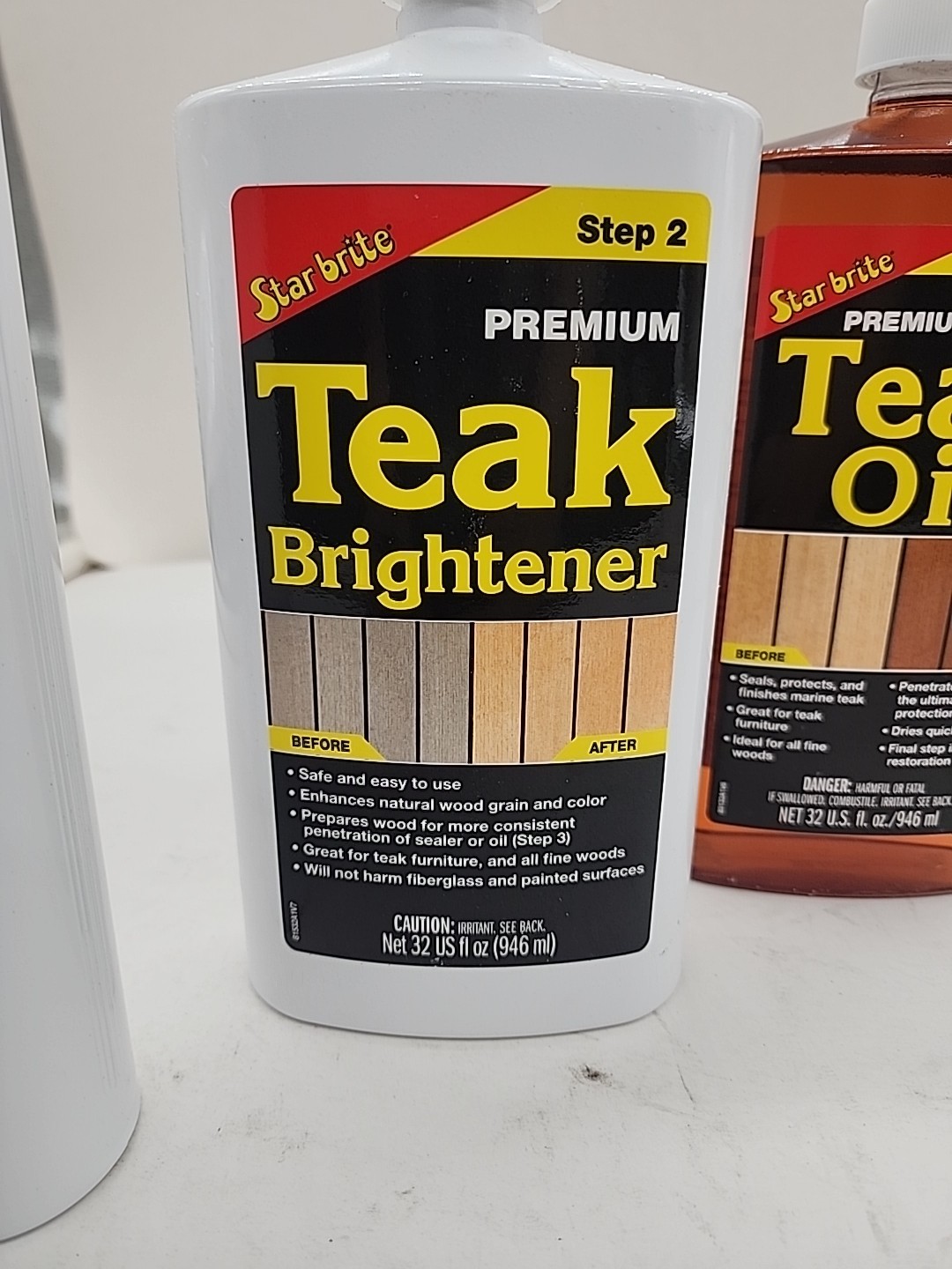 STAR BRITE Premium Teak Care Kit Marine Grade Cleaner Oil 32 Fl Oz Pack of 3