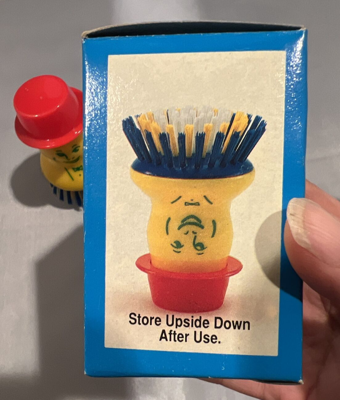 Mr. Scrub Refillable Pan Cleaner Scrubber Vintage Red Hat Yellow Face Taiwan