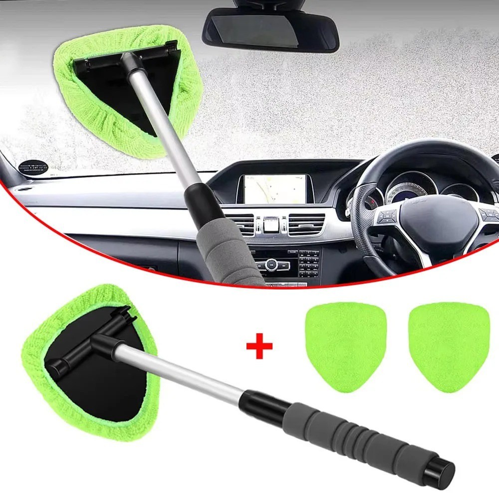 Telescopic Car Windshield Cleaner Brush Microfiber Window Glass Cleaning Tool