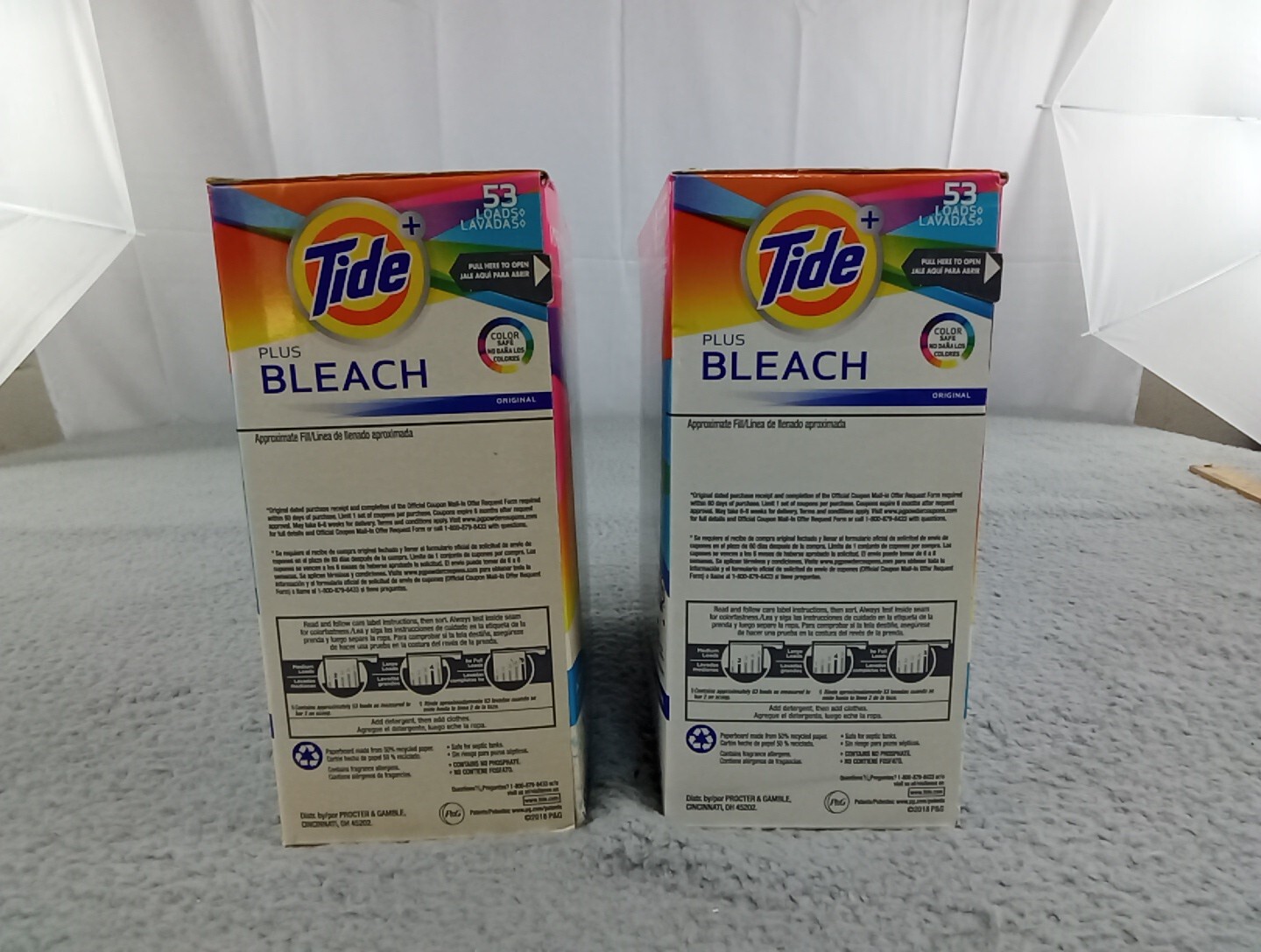 2x Tide Plus Bleach Acti-Lift Crystals Laundry Detergent Powder 95 oz