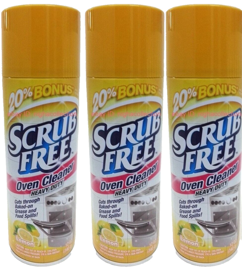 6 X Scrub Free Oven Cleaner Heavy Duty & Fume Free Cuts Through Baked On 12 ozEa