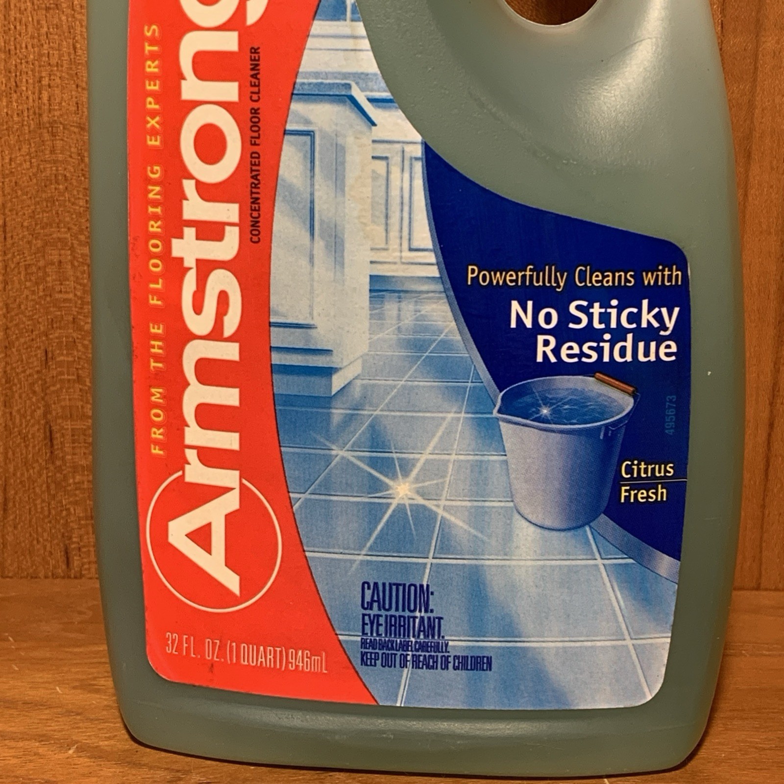 Armstrong Concentrated Floor Cleaner No Sticky Residue SC Johnson 32 Oz Citrus