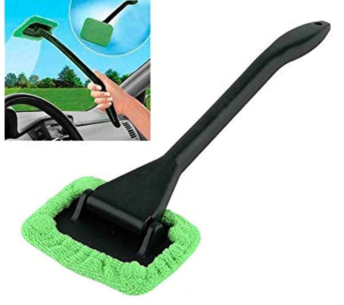 Windshield Clean Car Glass Window Cleaner Wiper 13″ Long Handle Microfiber Pad