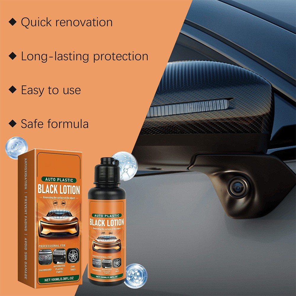 1~5x Auto Plastic Black Lotion, Auto Plastic Restorer Kit,Car Plastic Restorer