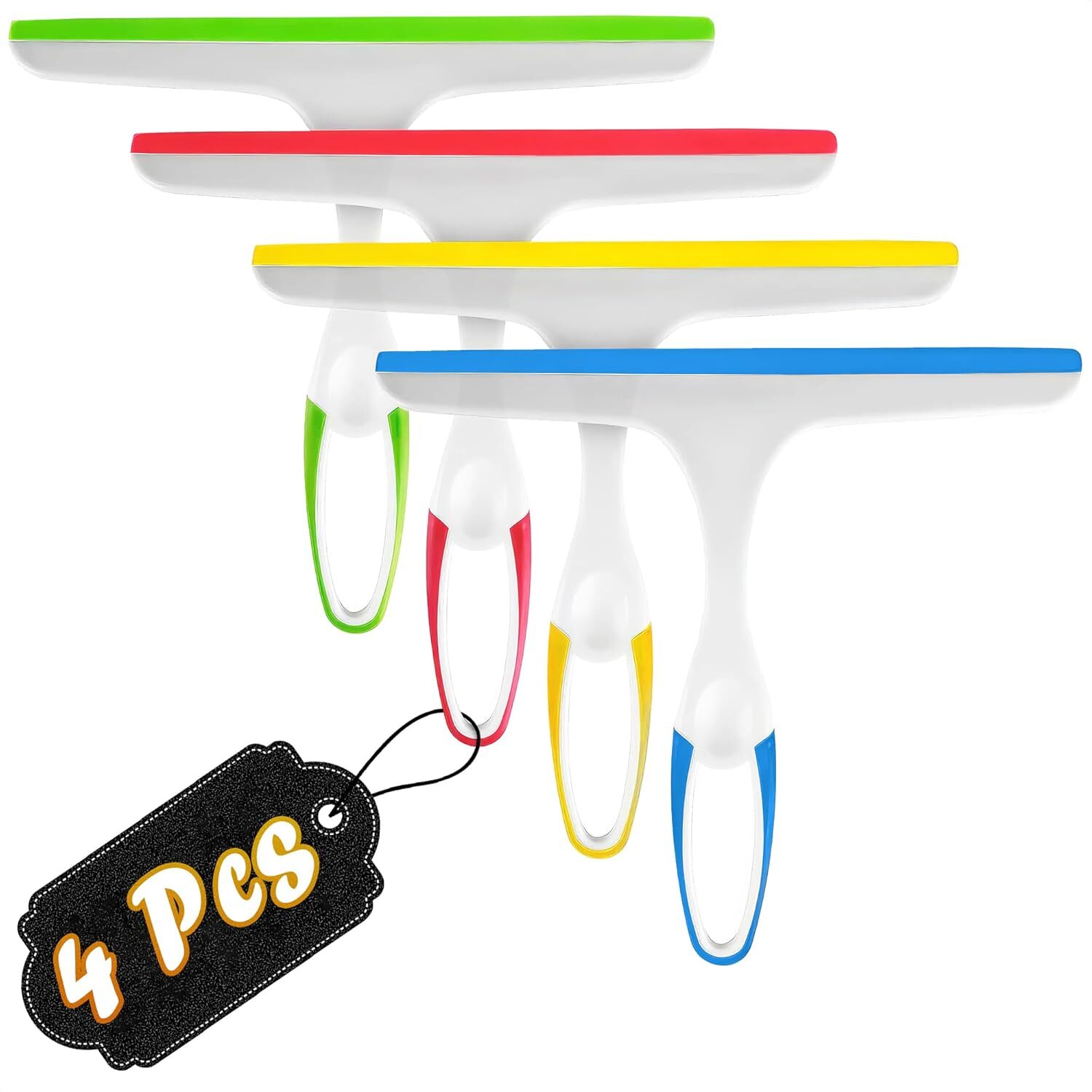 Window Cleaning Shower Glass Squeegee 9.5Inch Small Squeegee for Shower Glass