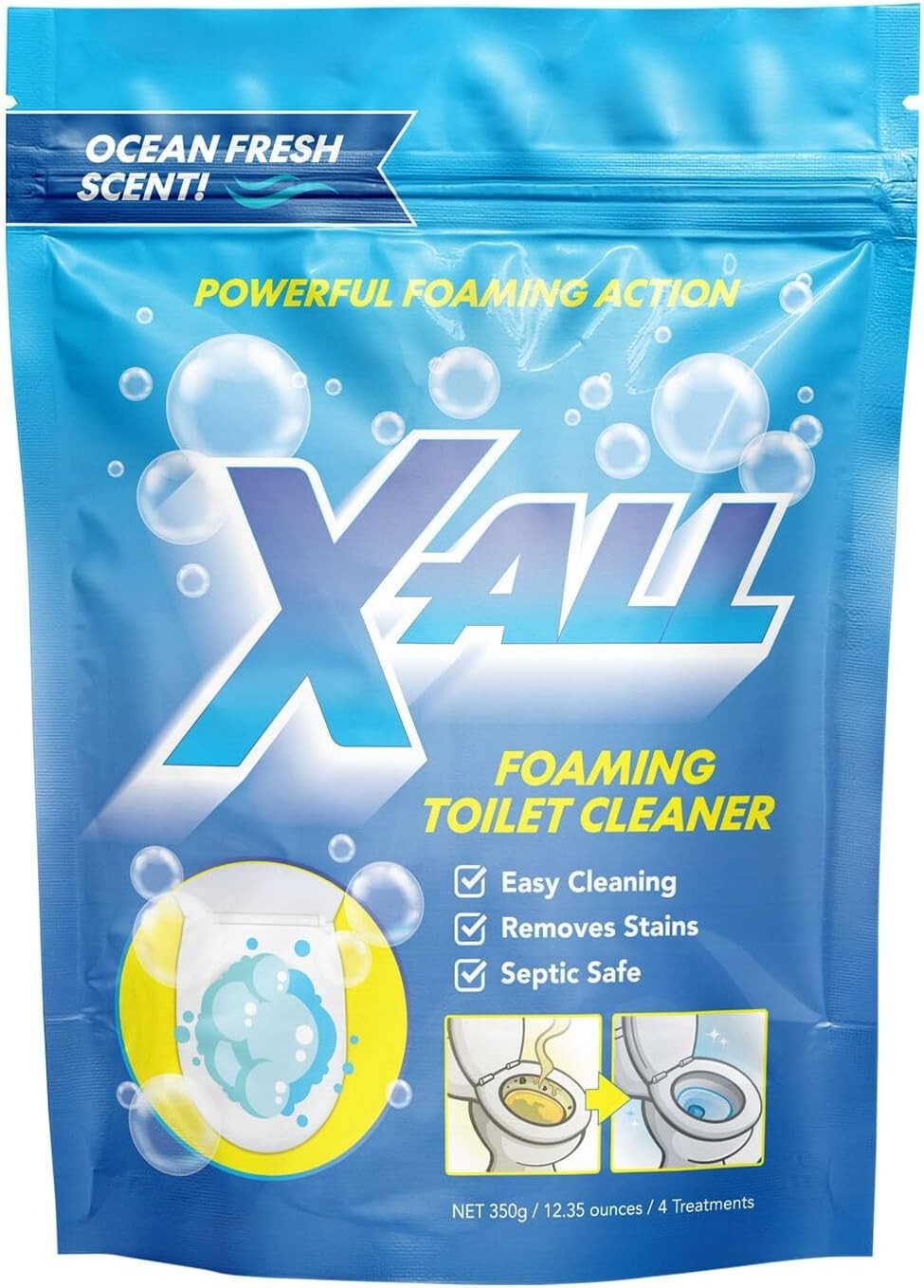 Foaming Toilet Cleaner Powder – Stain & Limescale Removal