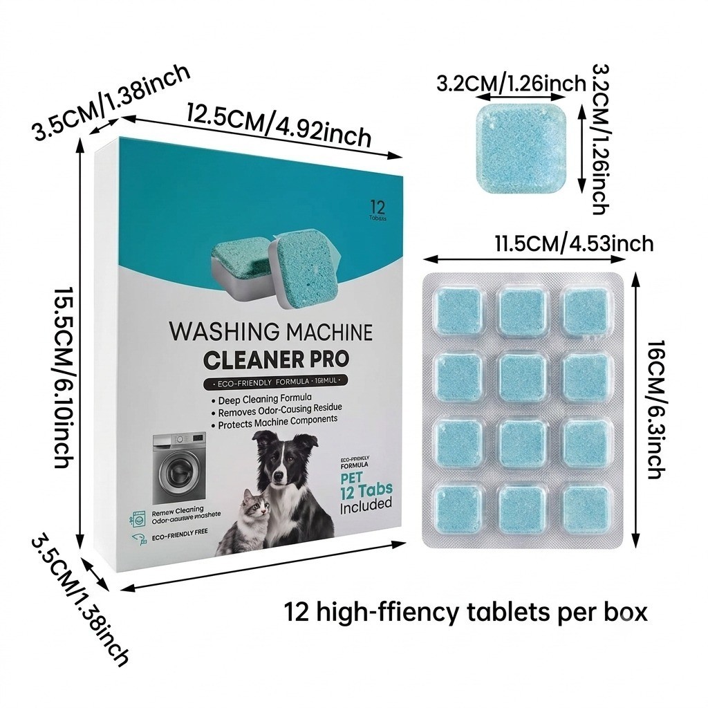 12pcs washing machine cleaning tablets clothing machine cleaning tablets 12pcs