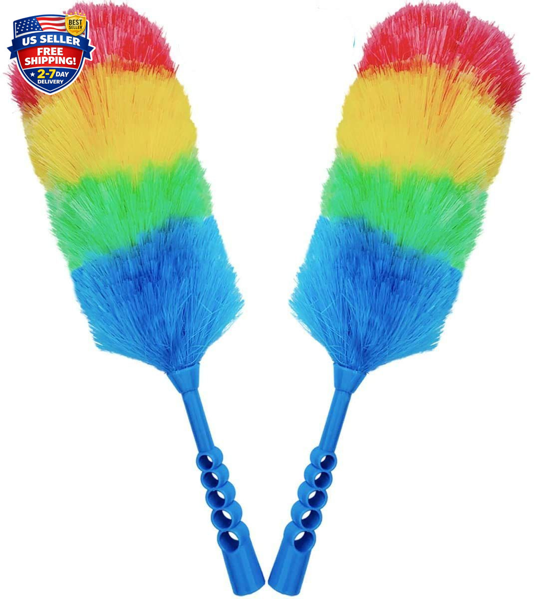 2 Pack Upgrade 19” Static Duster Beandable and Washable – More Fibers Bigger Hea