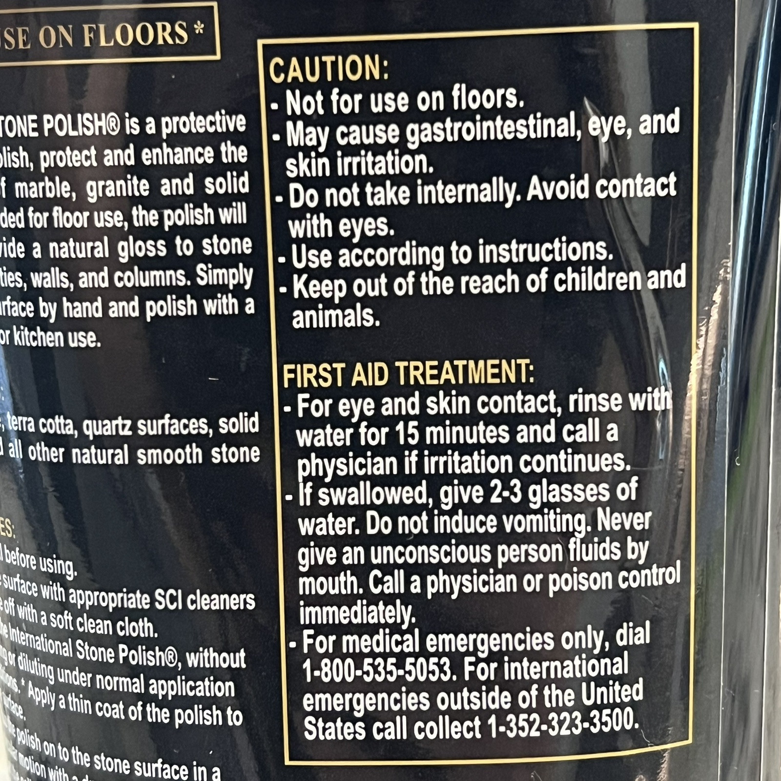 USED 80% Full SCI International Stone Polish Countertop 32 fl oz Granite Marble