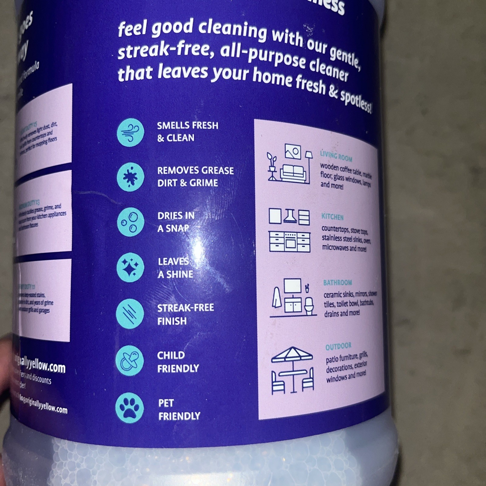 Originally Yellow Lavender Vinegar For Cleaning Purpose | USA Made All Purp