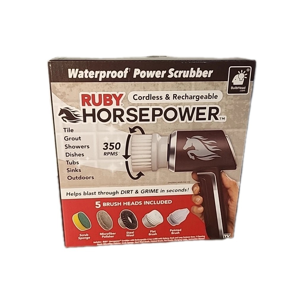 Horsepower Waterproof Power Scrubber Cordless & Rechargeable NEW