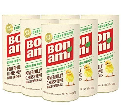 Bon Ami Powder Cleanser 14 Ounce Pack of 6 Non Scratch Cleaning Agent