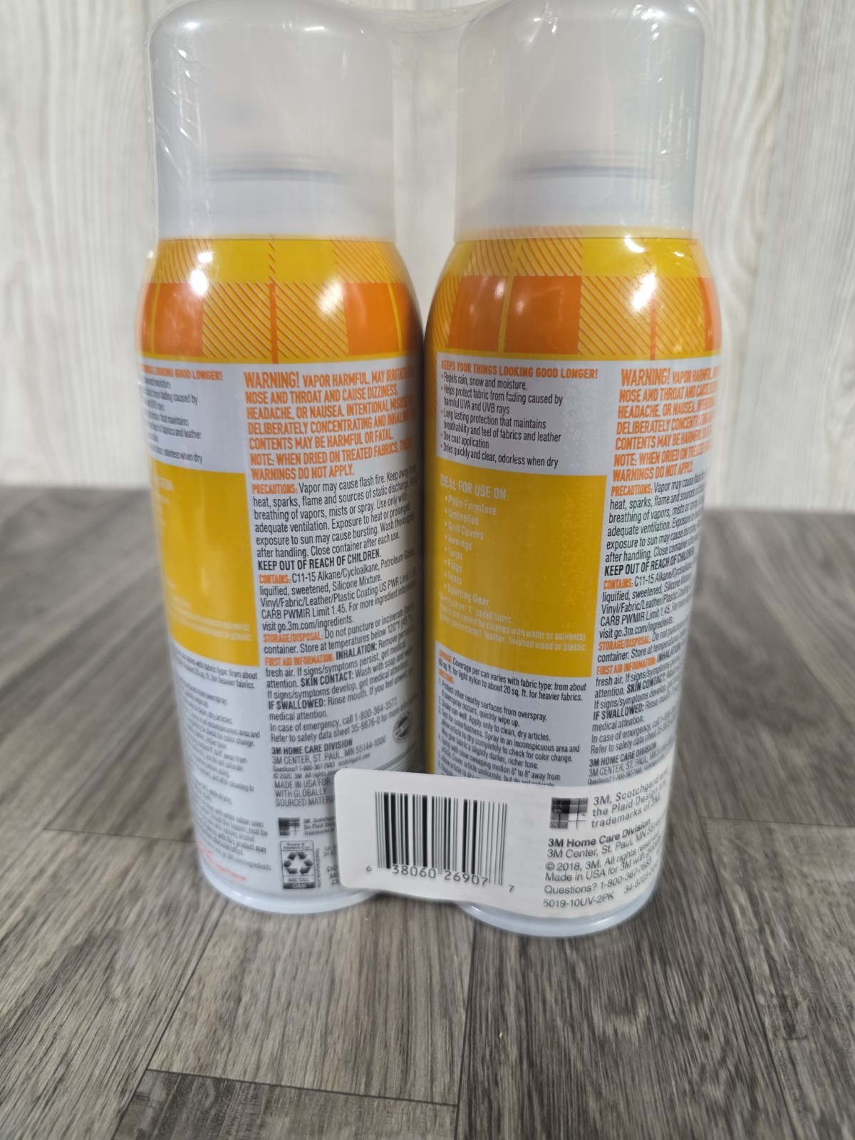 Scotchgard Water & Sun Shield w/ UV Protector Patio Furniture 10.5Oz 2Pck Cans