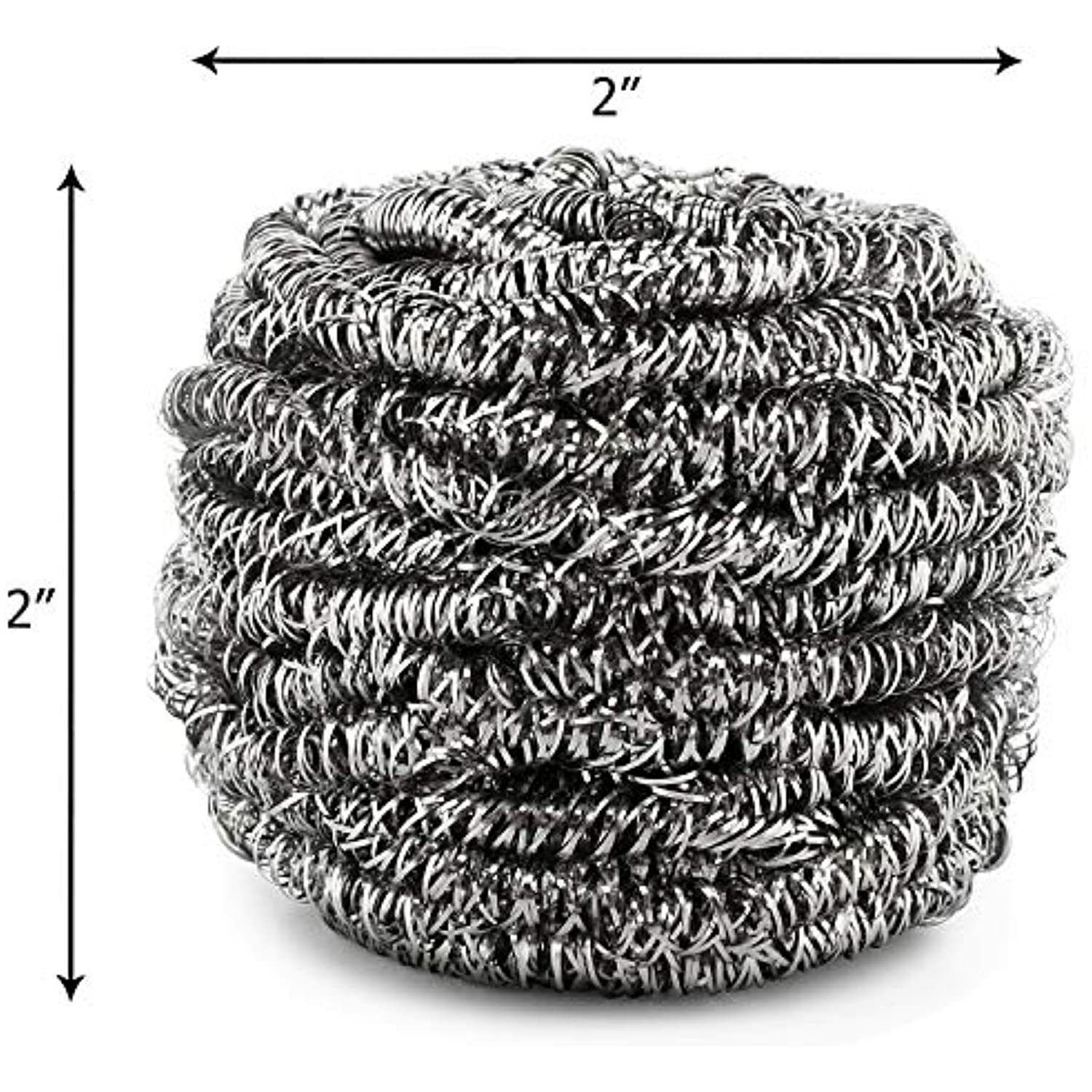 12 Pack Stainless Steel Scourers by Scrub It – Steel Wool Scrubber Pad Used for