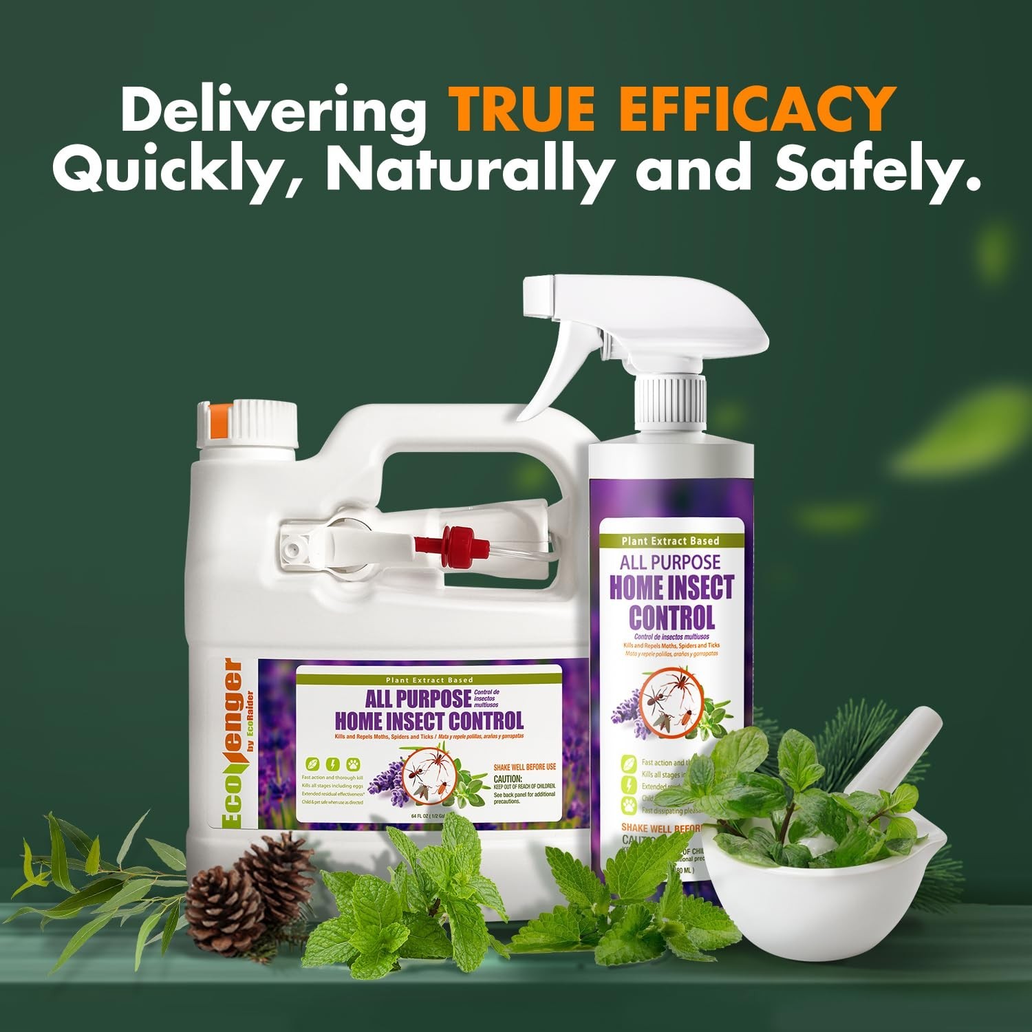 All-Purpose Insect Control 16 oz – Fast Kill Fleas, Roaches, Spiders, Non-Toxic