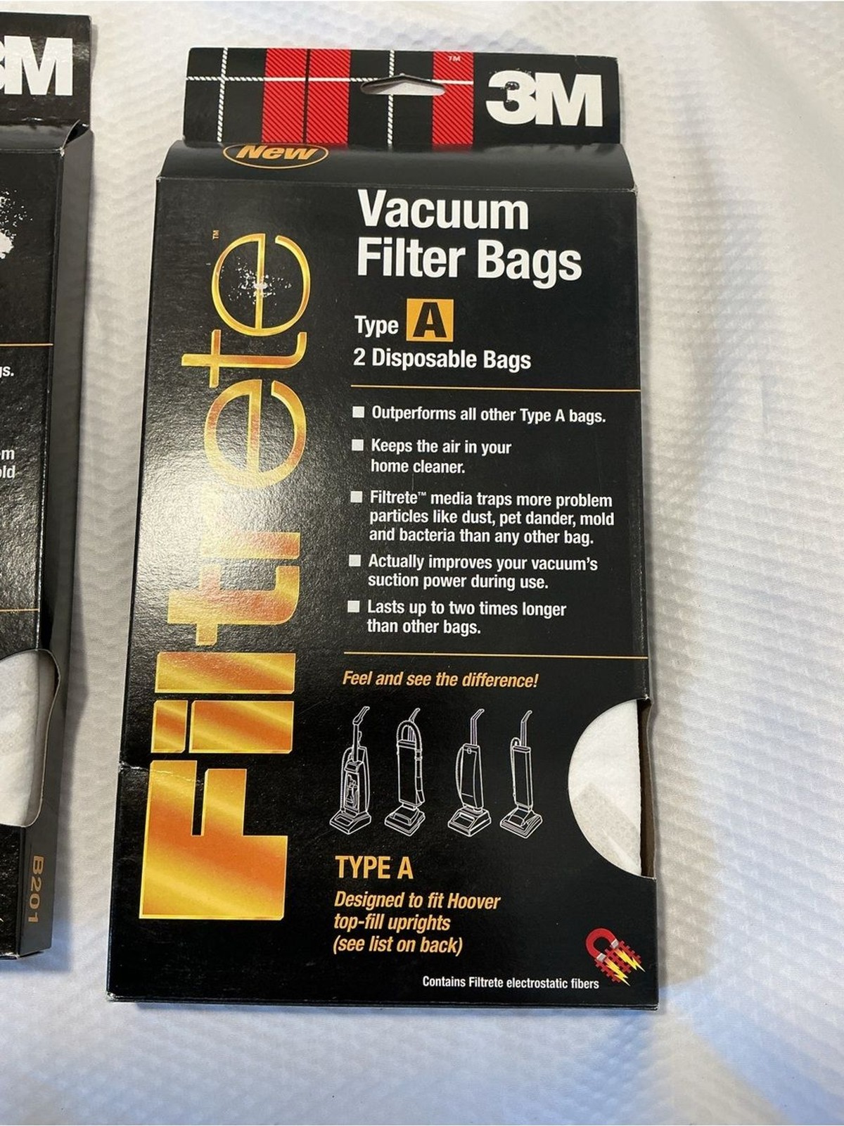 3M Filtrete Type A Vacuum Filter Bags – Black & Gold (2-Pack)