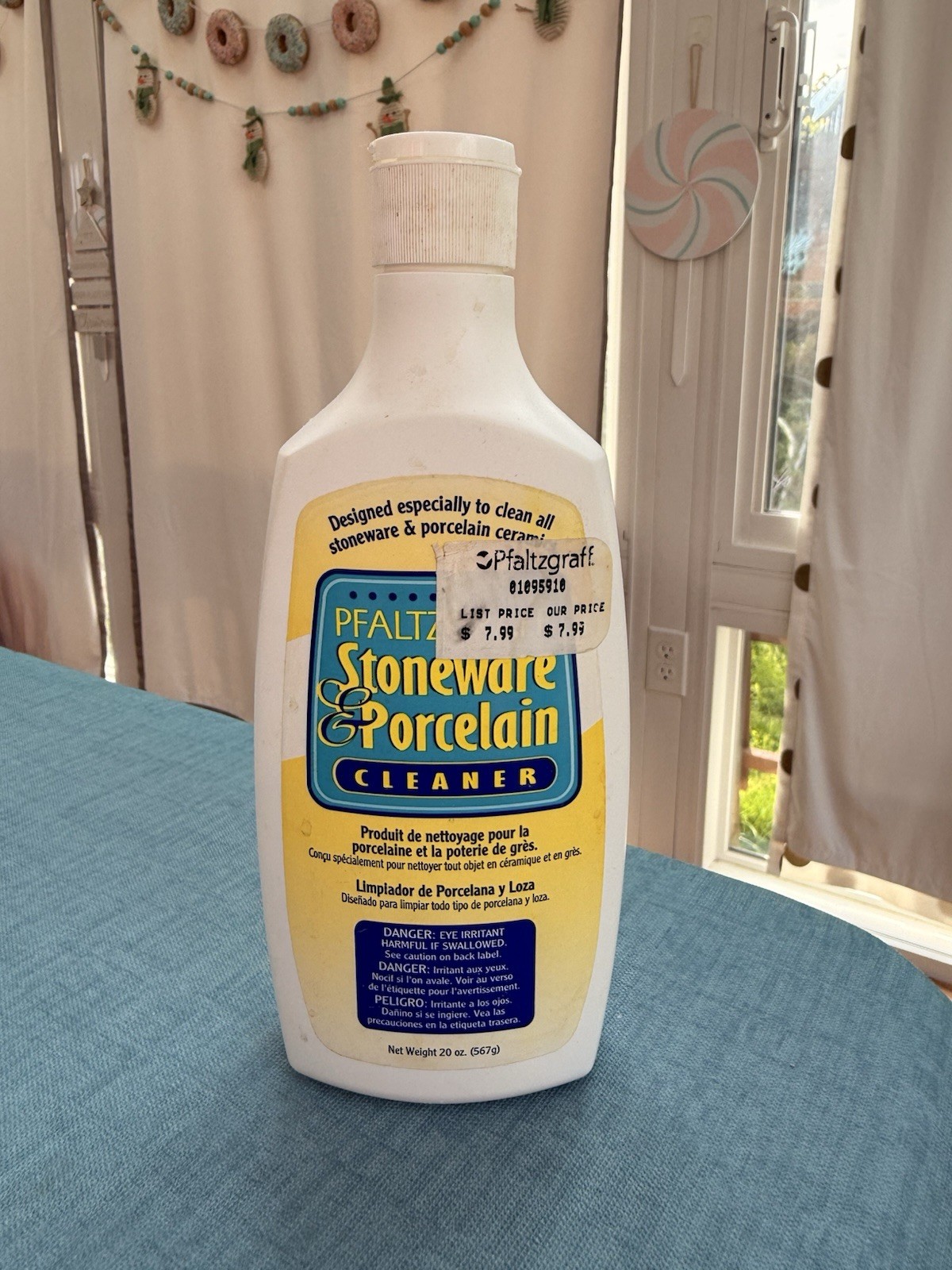 50% Full Pfaltzgraff Stoneware & Porcelain Cleaner 20oz Bottle Rare Discontinued