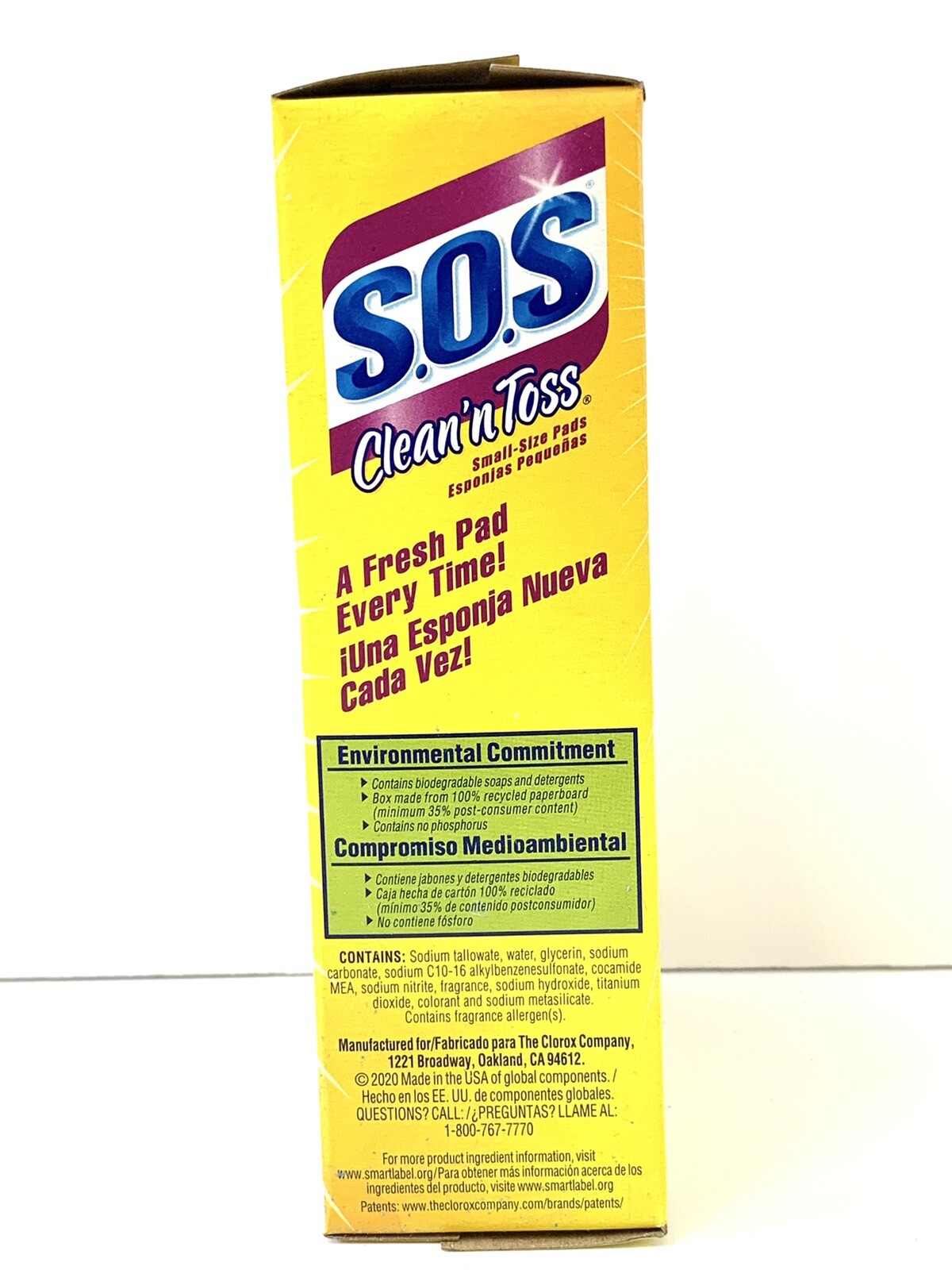 S.O.S Clean ‘n Toss Small Size Multipurpose Cleaning Scouring Pads 15 Pk SOS