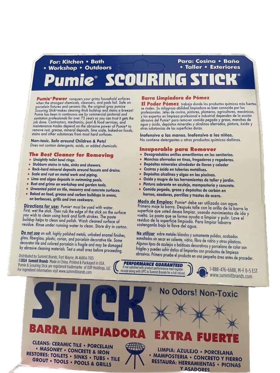 Pumie Scouring Stick, 5.25 x 1.25 x 75 in Lot of 2