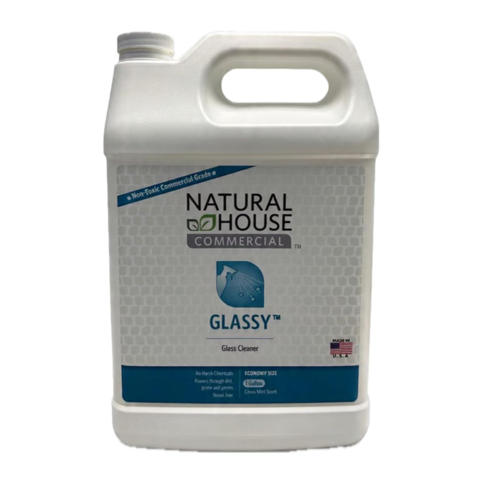 Natural House Glassy – Plant-Based Glass Cleaner Spray Refill – Streak-Free M…