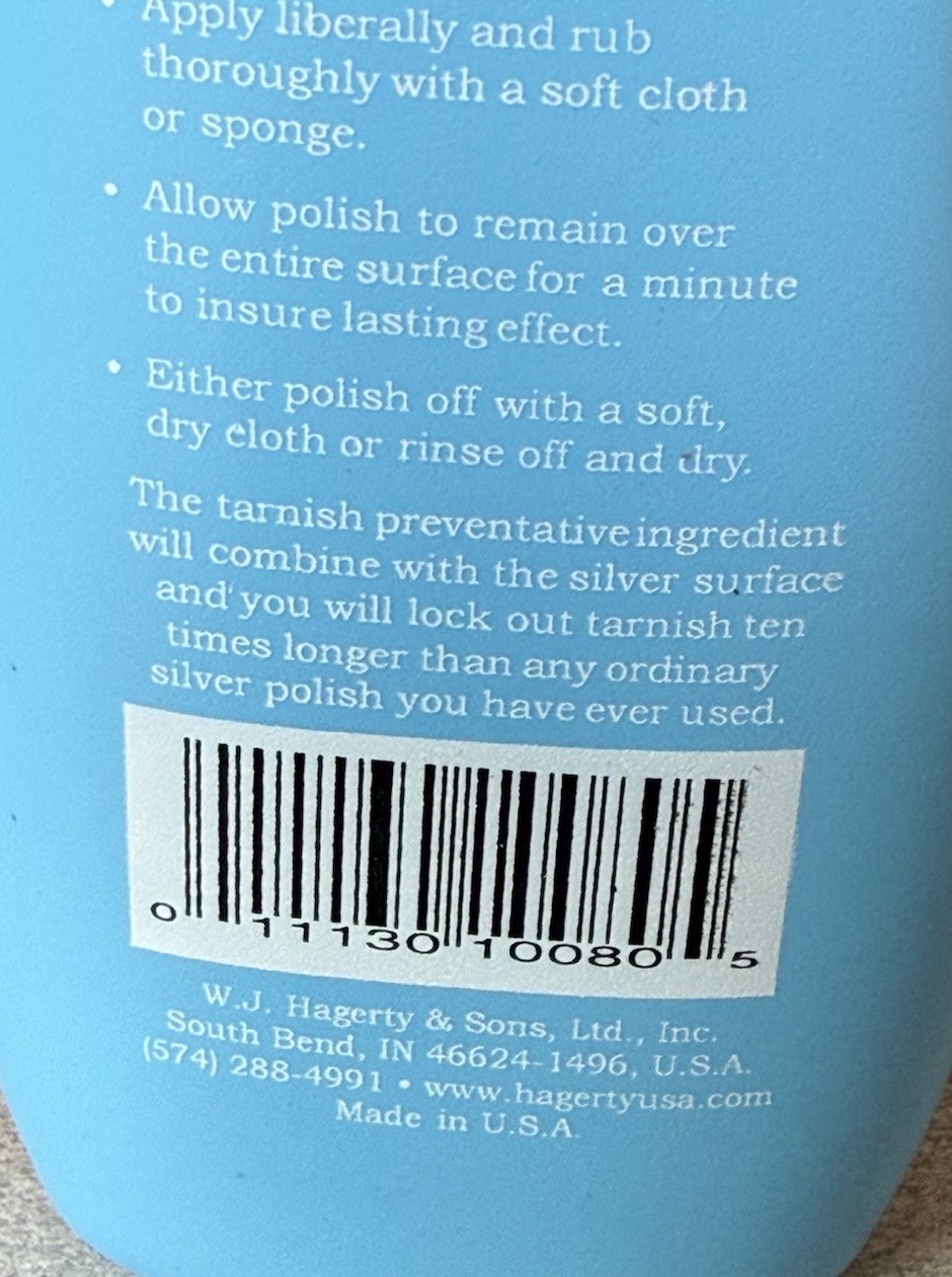 Hagerty Silversmiths Polish Professional Silver Gold Cleaner Tarnish Remover USA