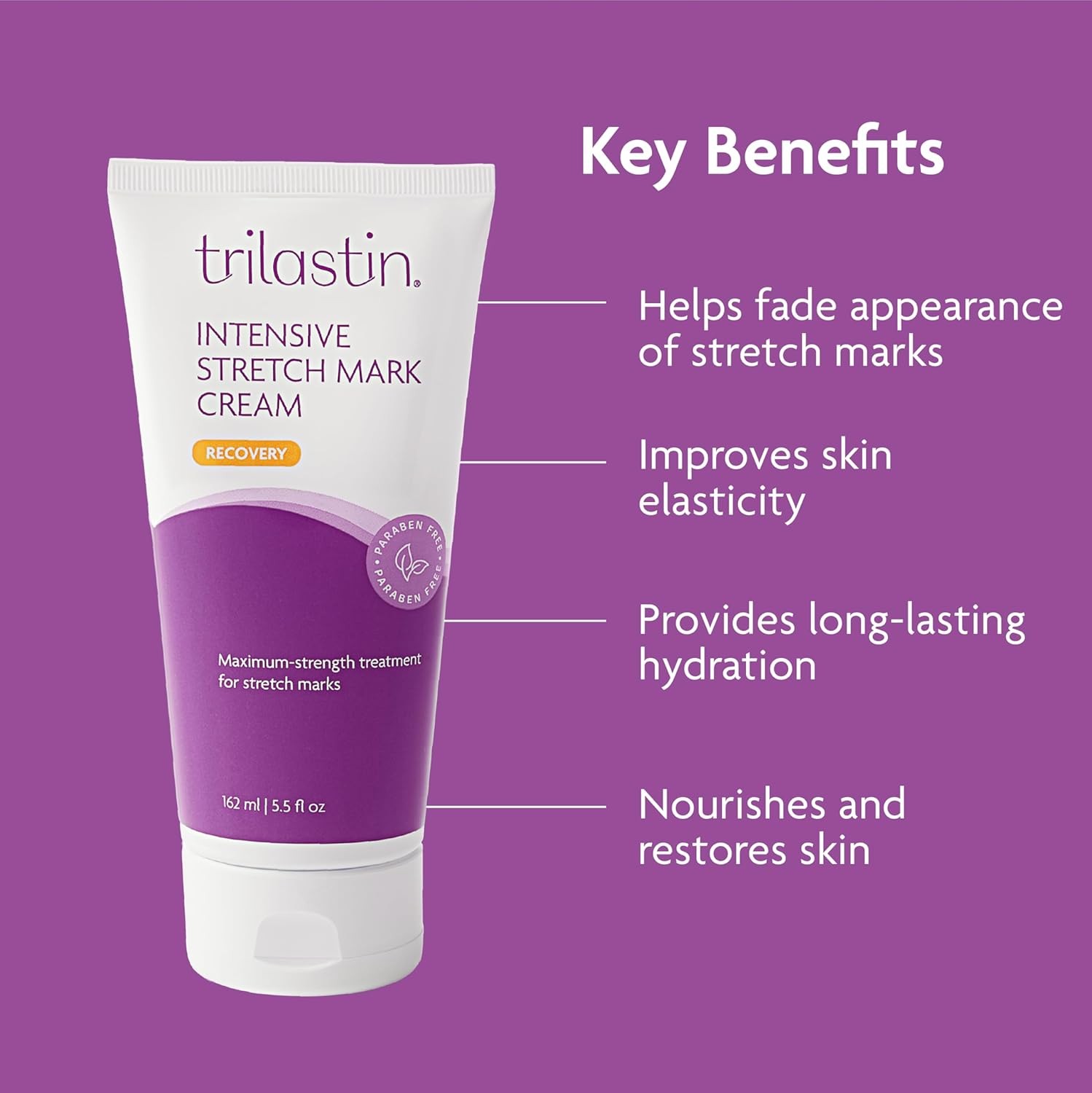 TriLASTIN Stretch Mark Cream ?C Collagen & Elastin Support Body Cream with Niac