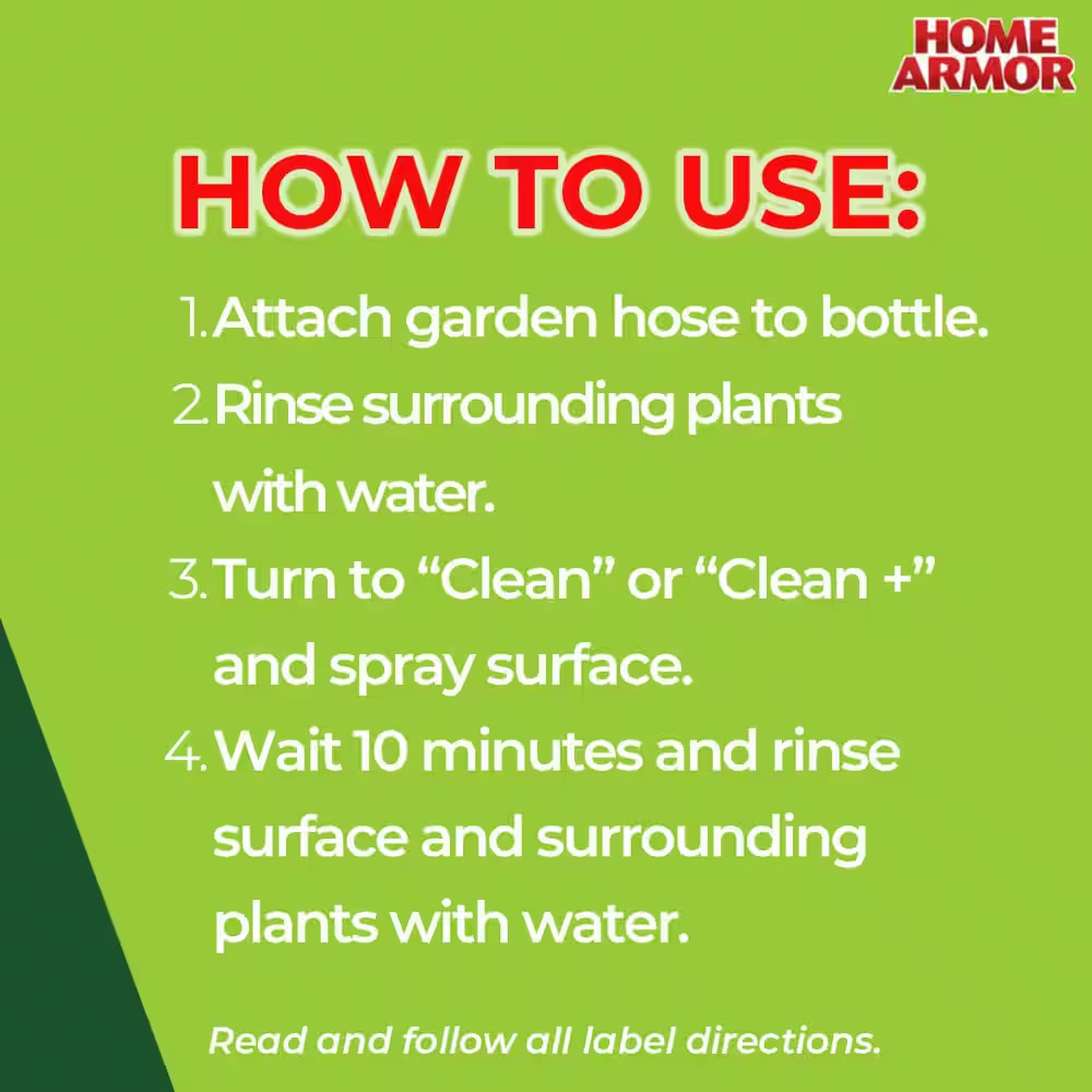 64 Oz. Liquid Outdoor Multiple Surface Cleaner Removes Algae Dirt Grime (1 Pack)