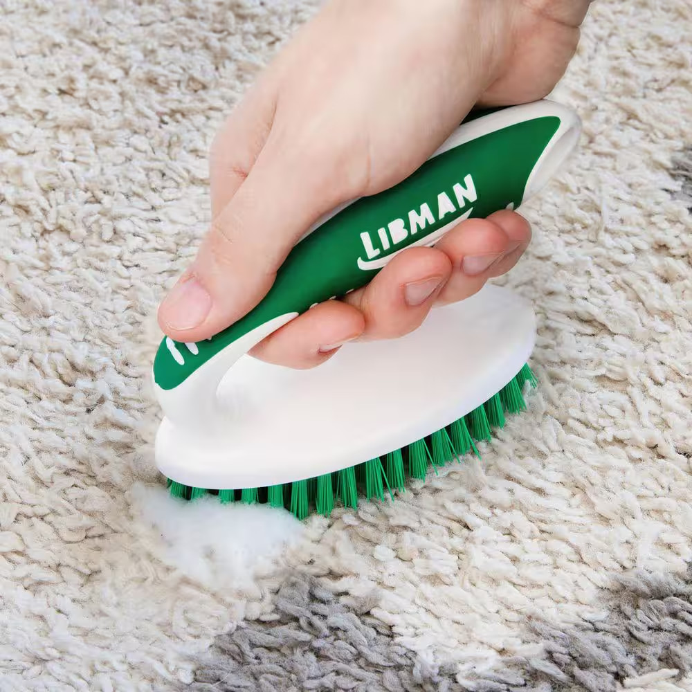 Small Space Scrub Brush with 32 oz Spray Bottle Heavy Duty Grout Corner Cleaner