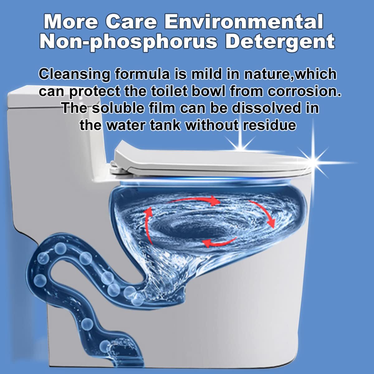 Multipurpose Bathroom Cleaners 54 Pack Commercial & Household Toilet Bowl Cleane