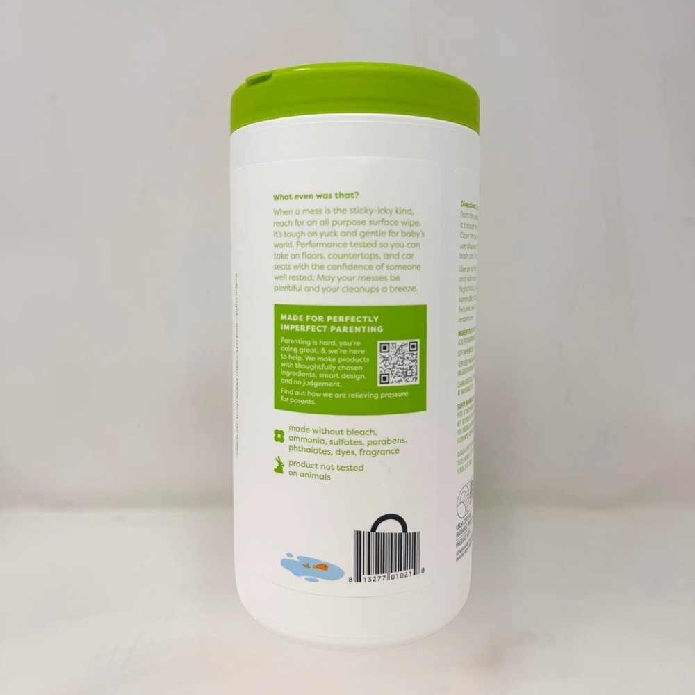 3 Pack – Babyganics All-Purpose Surface Wipes, Fragrance-Free, 75 Count