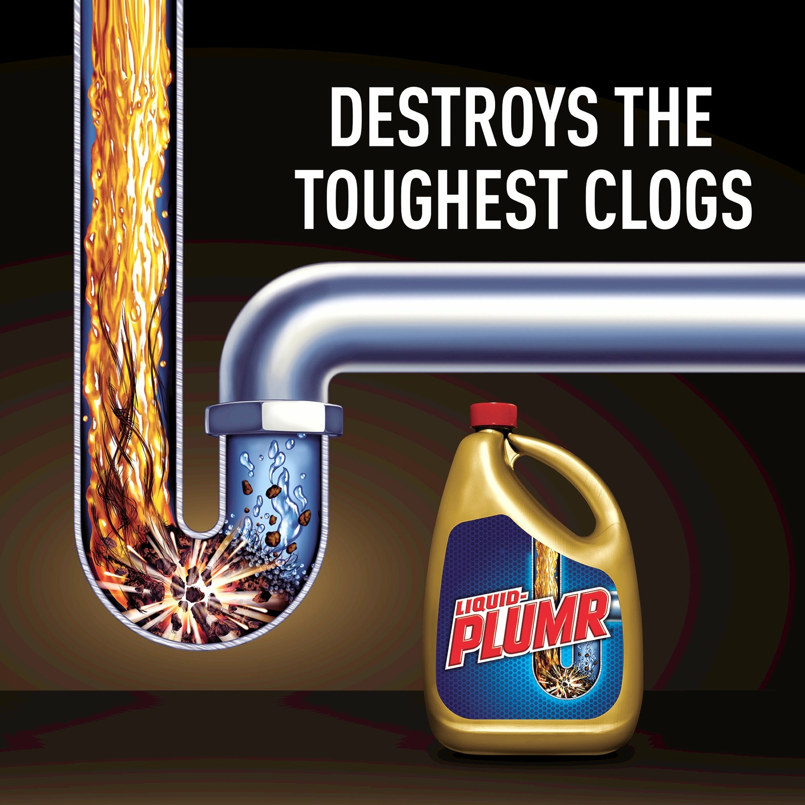 Liquid-Plumr Pro-Strength Full Clog Destroyer Plus PipeGuard, 160 Ounces