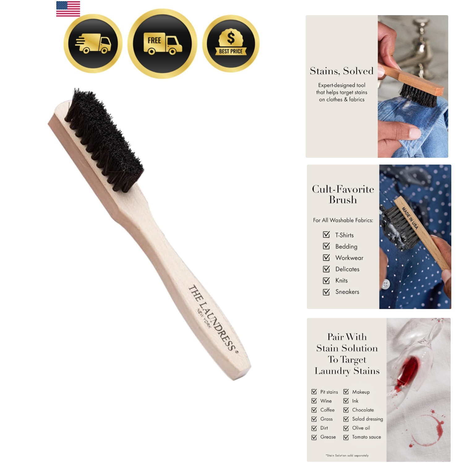 Stain Brush, Laundry Brush for Stain Removal, Stain Brush for Clothes, Small …