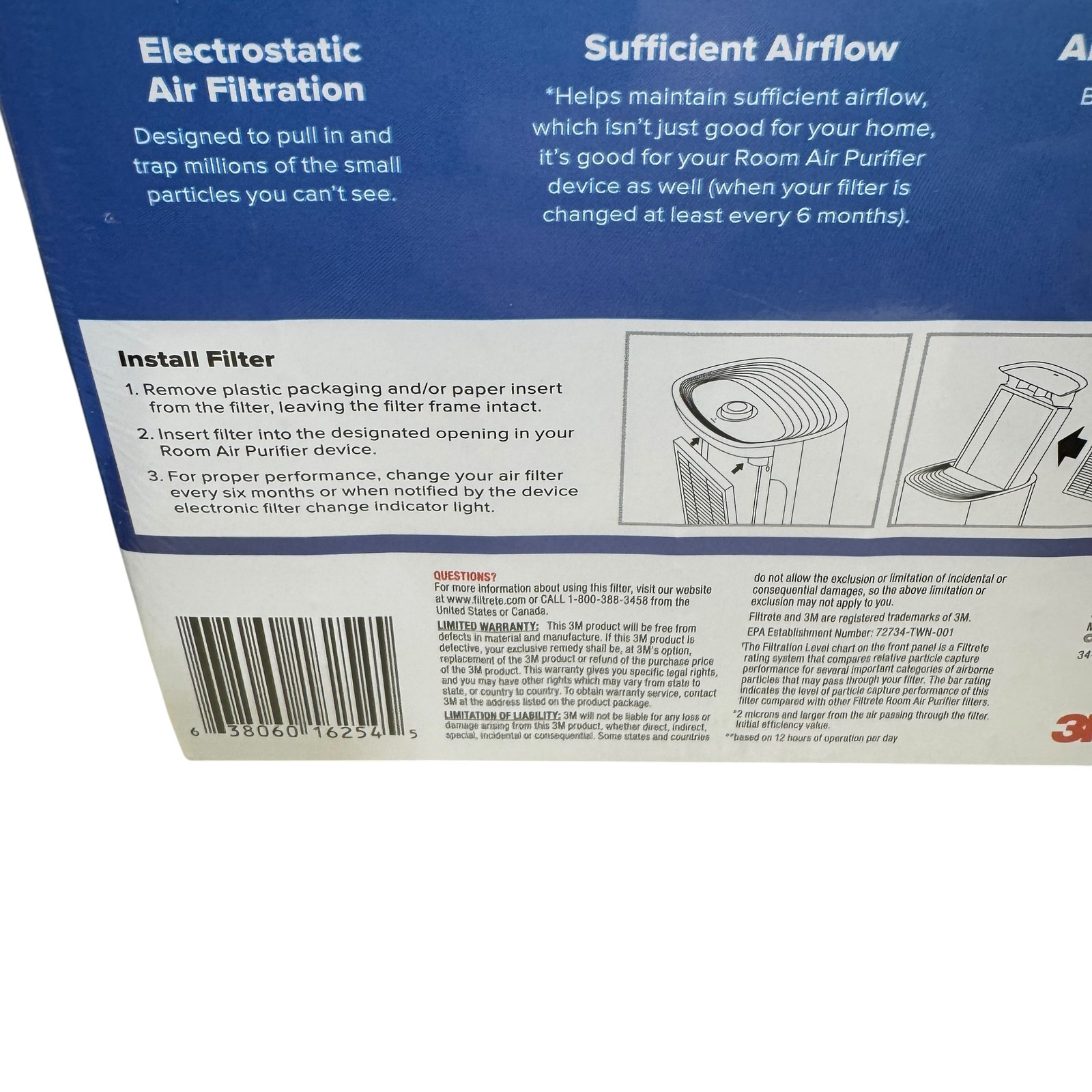3M Filtrete F1 Room Air Purifier Filter Allergen Reduction HEPA Type 95% New