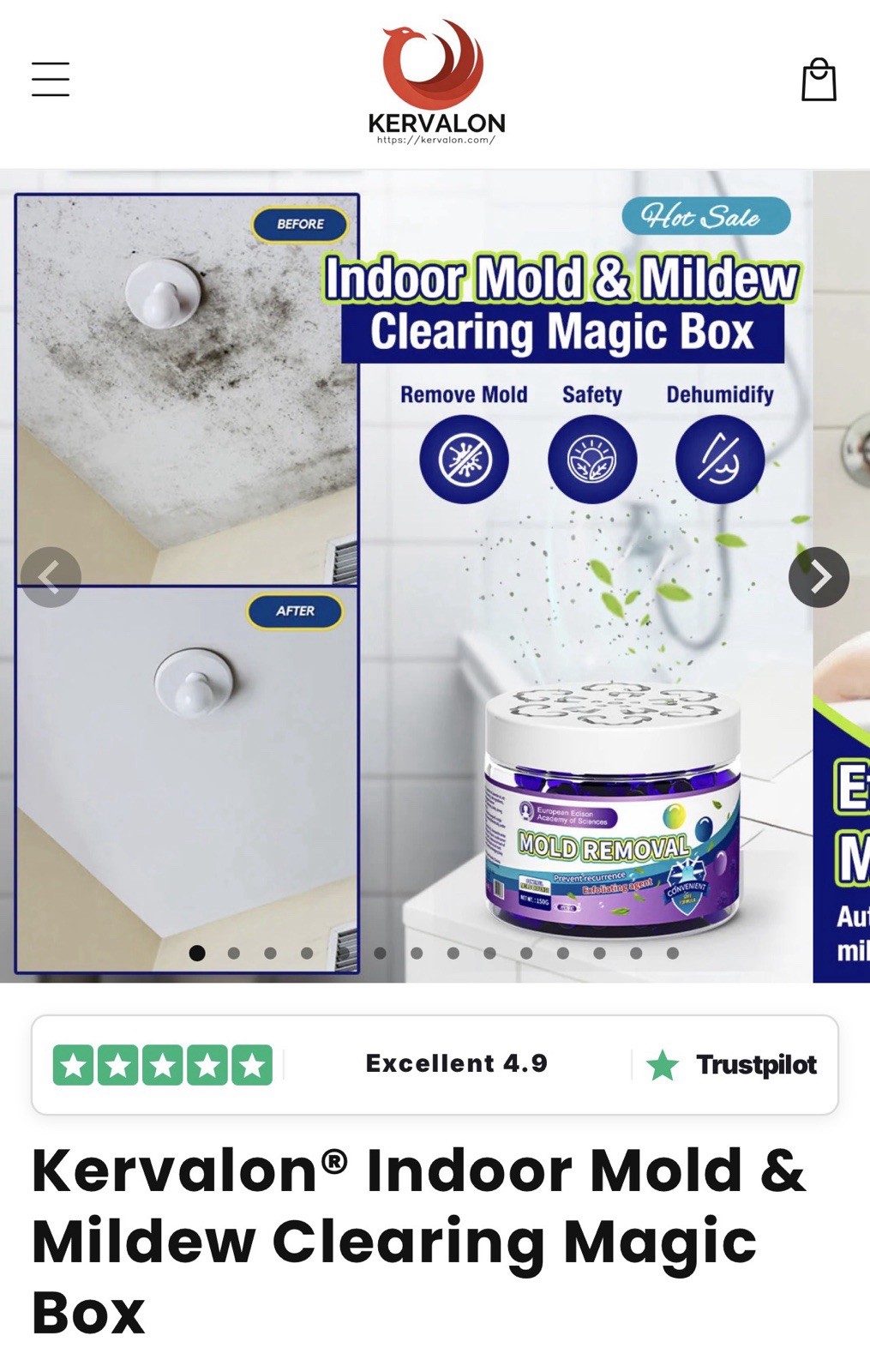 Kervalon® Indoor Mold & Mildew Clearing Magic Box