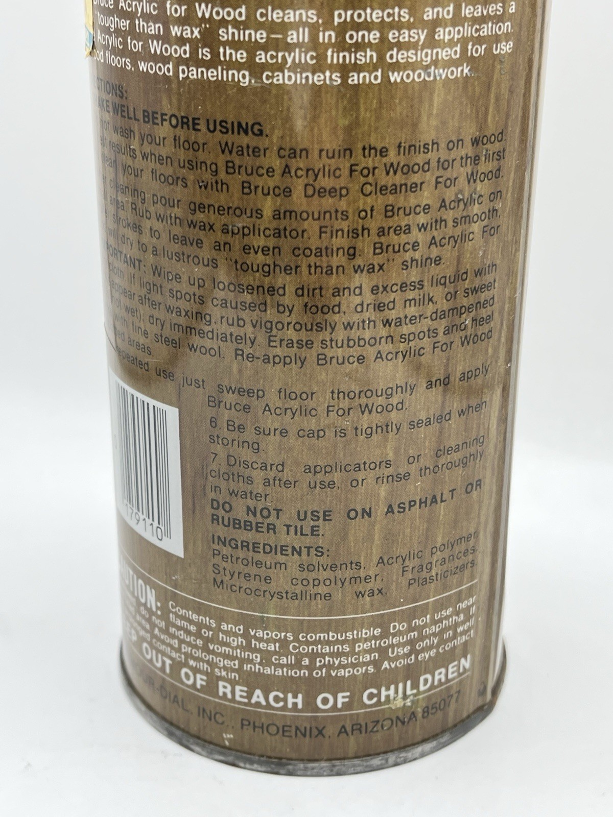 Bruce Acrylic Cleans Wood Floors & Panels Lemon 27oz Can HALF FULL Discontinued
