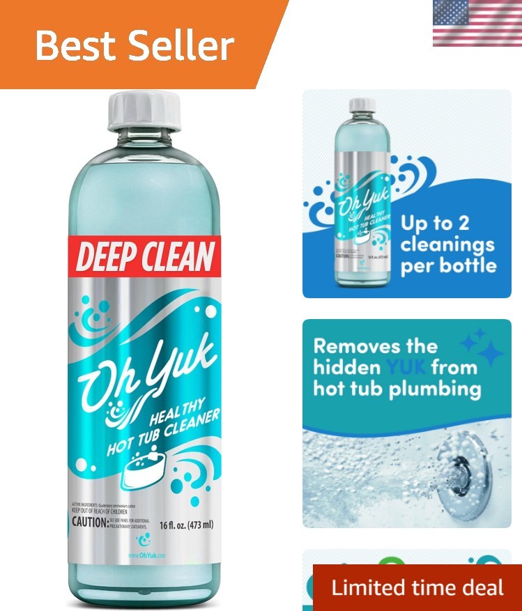 Deep Cleaning Hot Tub Cleaner – 16 Fl Oz – Protects Equipment & Improves Flow