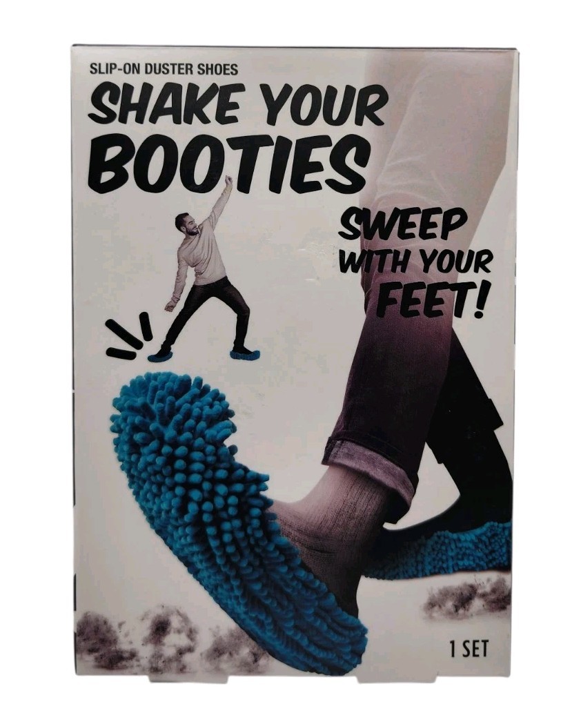 New NIB Pair Shake Your Booties Slip-on Duster Shoes Socks Set 1 Size Fits Most
