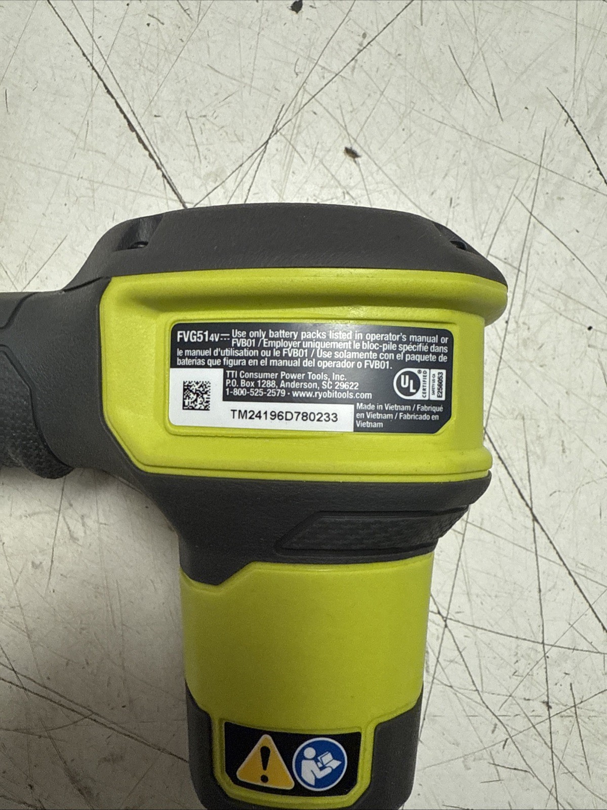Ryobi FVG51 4V Compact Scrubber Kit With Battery And Charger