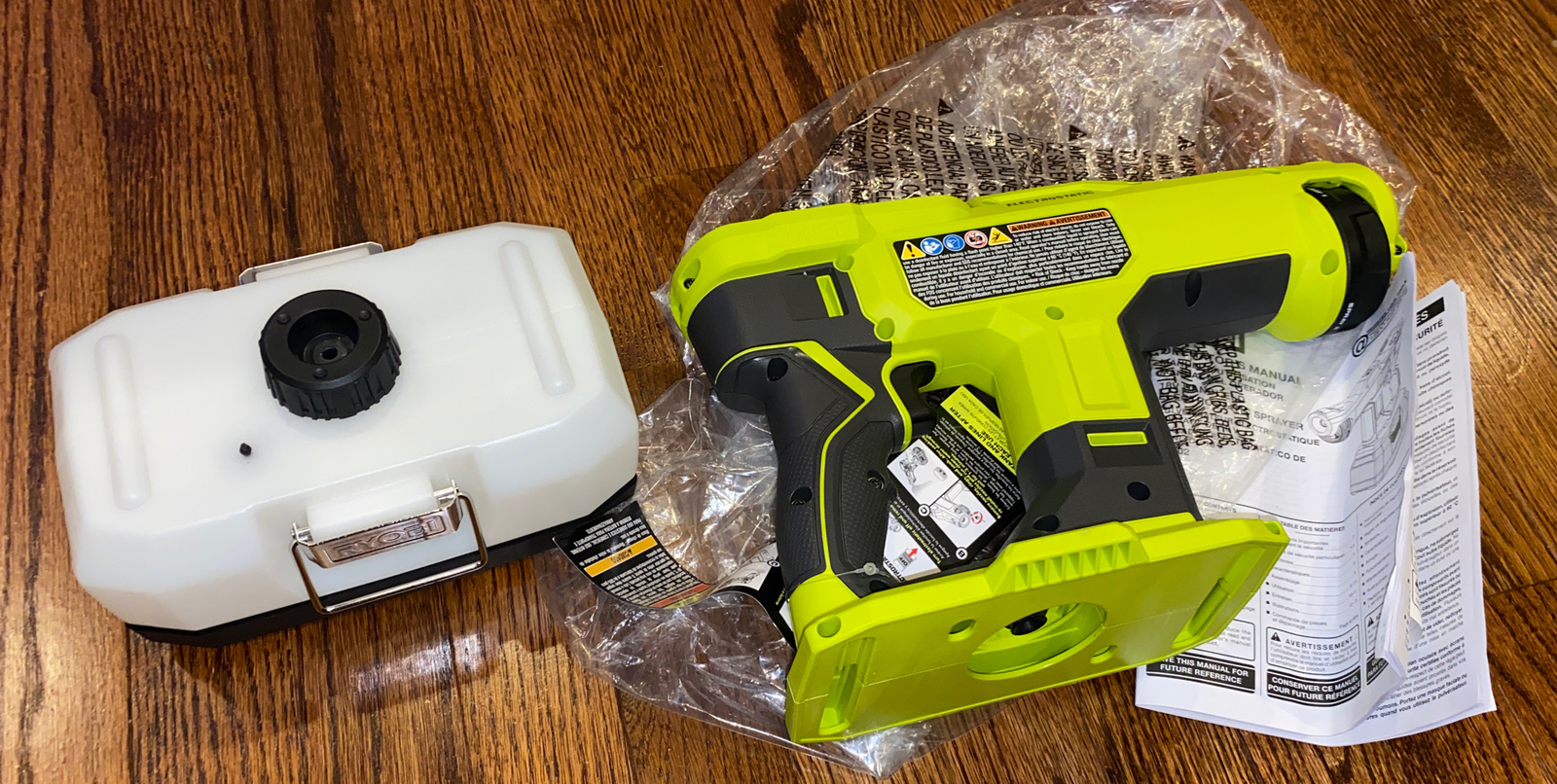 NEW RYOBI 18V ONE+ Cordless Handheld Electrostatic Sprayer PSP02 Tool Only NEW