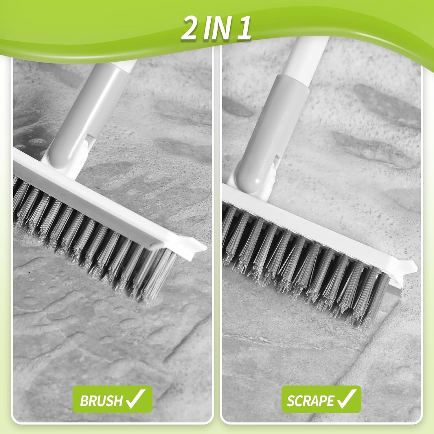 Grout Brush with Long Handle Grout Cleaner for Tile Floors Shower Tile Floor New