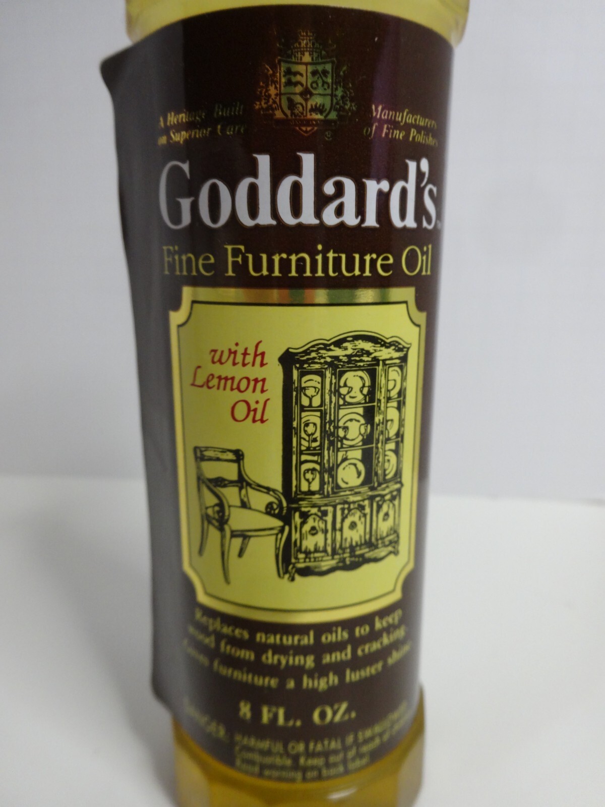 Vintage Goddard’s fine furniture oil Bottle 1/2 Full