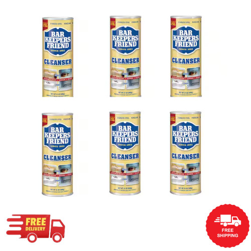 6 Pack of BAR KEEPER FRIEND All Purpose Bathroom Kitchen Cleaner & Polish 21 oz