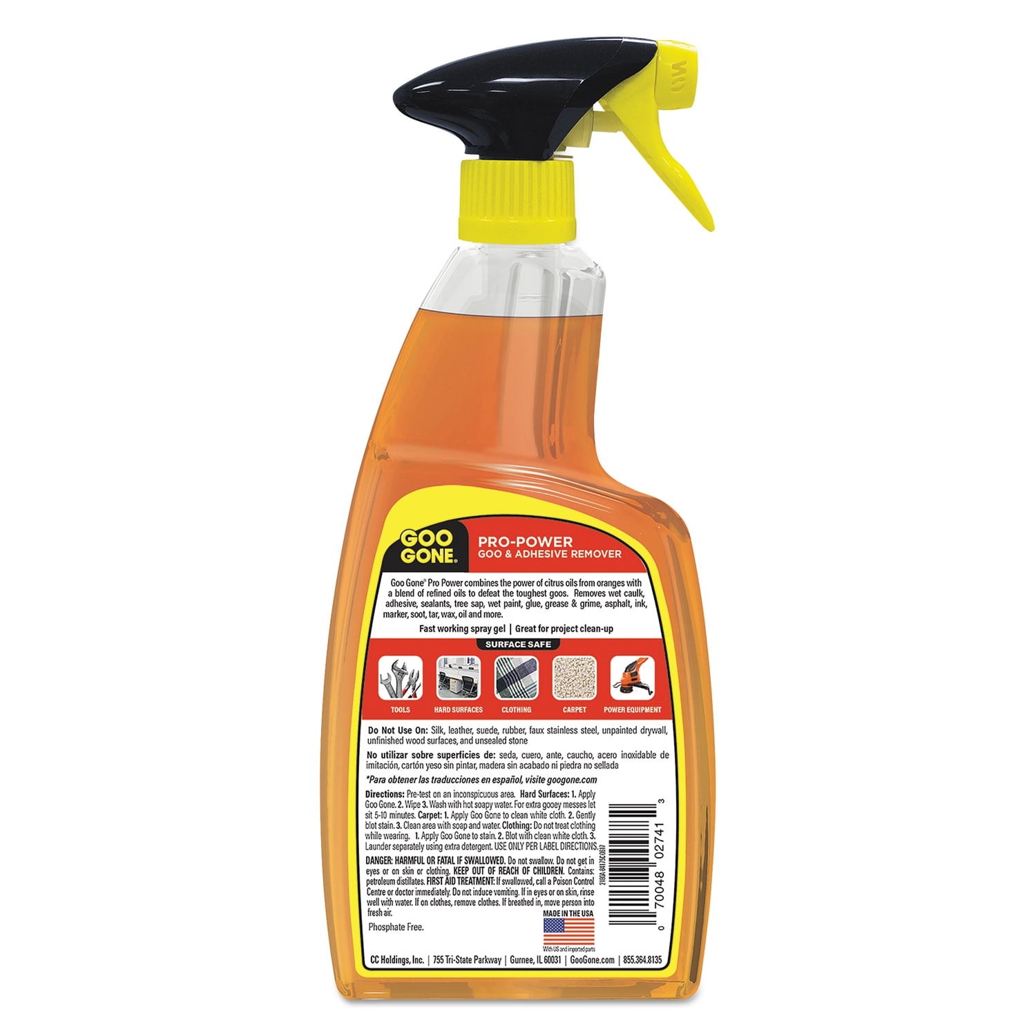 Pro-Power Heavy Duty Tape Adhesive & Grease Remover Spray Gel Orange Citrus