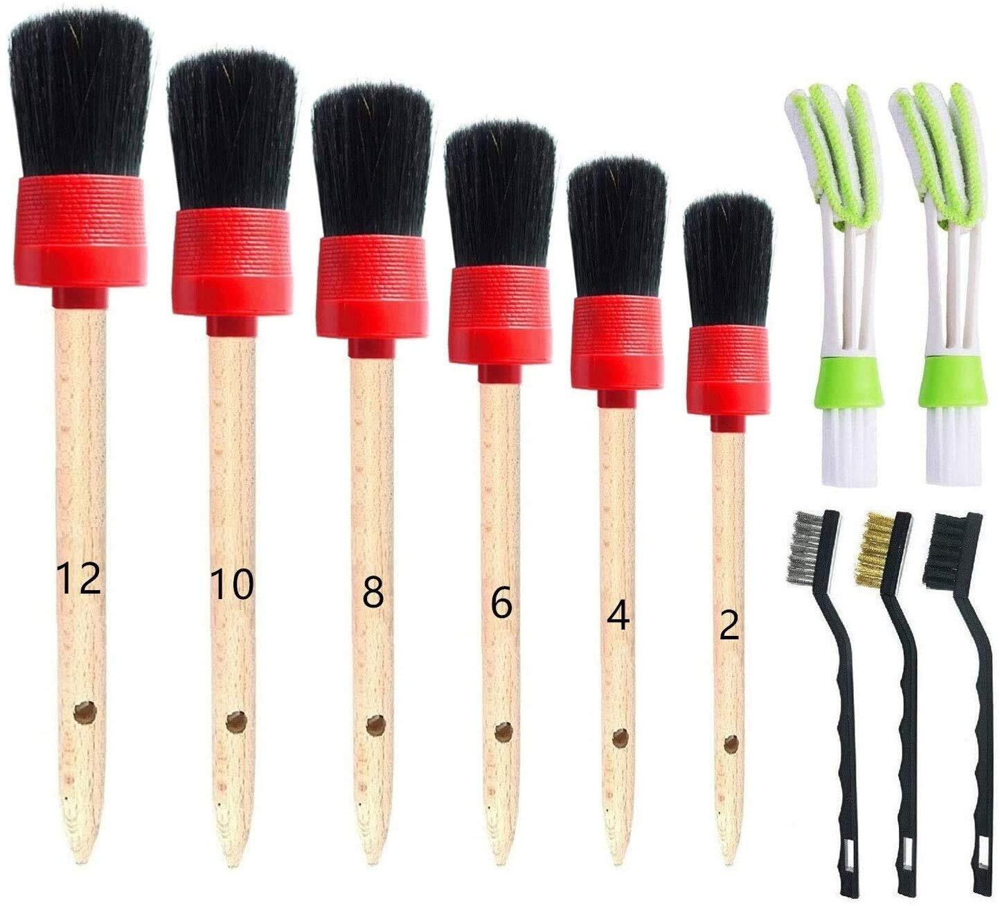 11 Pcs Auto Car Detailing Brush Set for Cleaning Car Interior Exterior Dashboard